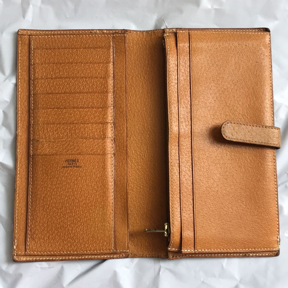 Vintage Hermes Bearn Chèvre Wallet